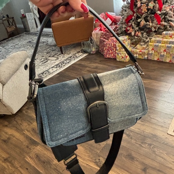 Steve Madden Denim and Black Crossbody Bag - Picture 6 of 7